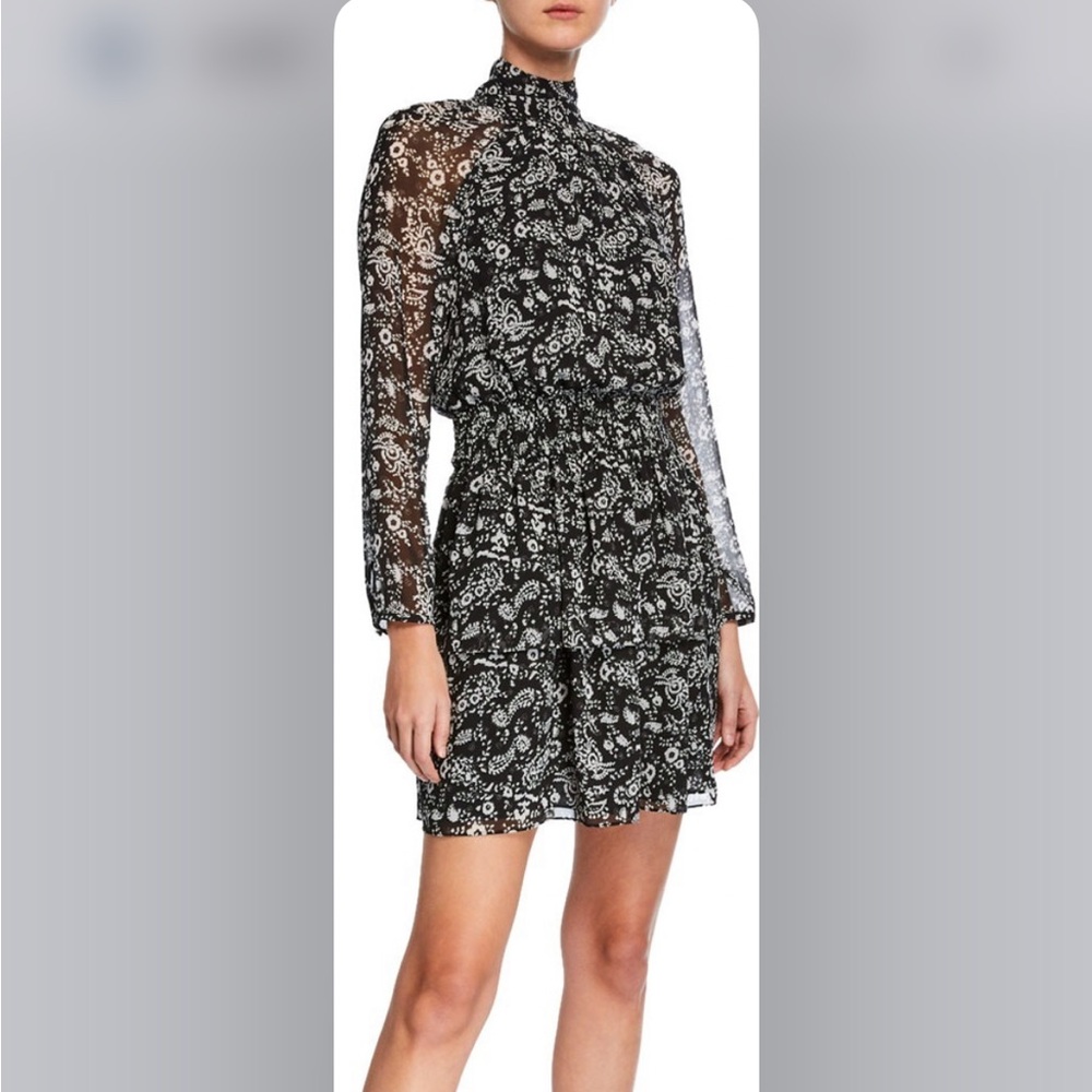 Rebecca Minkoff Mix Print Dress Long Sleeve